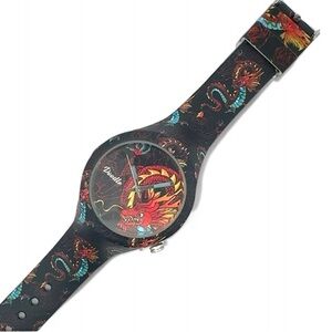 Doodle Brand Colorful Dragon Watch NWT